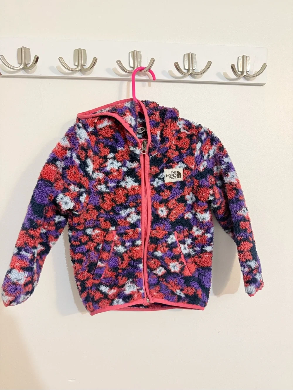 The North Face Kids Sherpa Zip Hoodie - Pink, Purple, Black, White